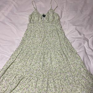 Floral Print Sleeveless Tiered Dress - Wild Fable™ Green Sz S